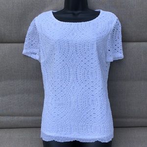 J CREW Eyelet Lace Top-New Without Tags